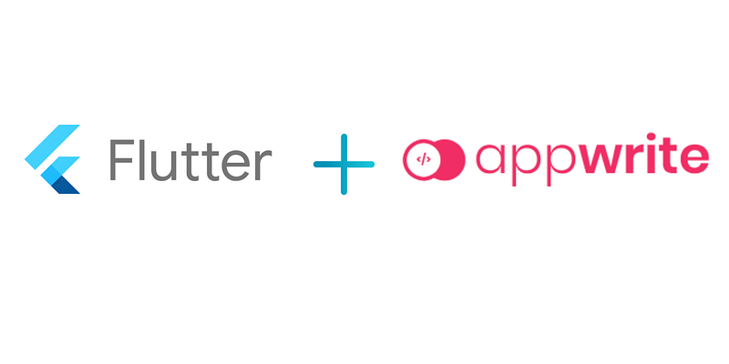 Flutter and Appwrite logos joined by a plus sign