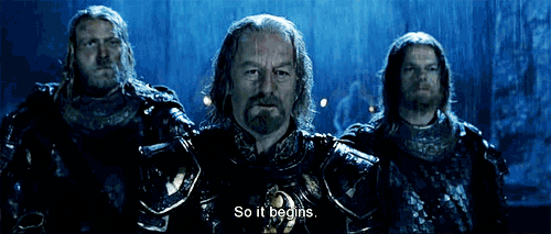 Lord of the Rings Theoden captioned "So it begins" meme