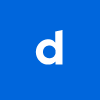 Dailymotion "d" icon in white on a blue background