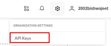 Dailymotion partner dashboard with the API Keys menu item highlighted